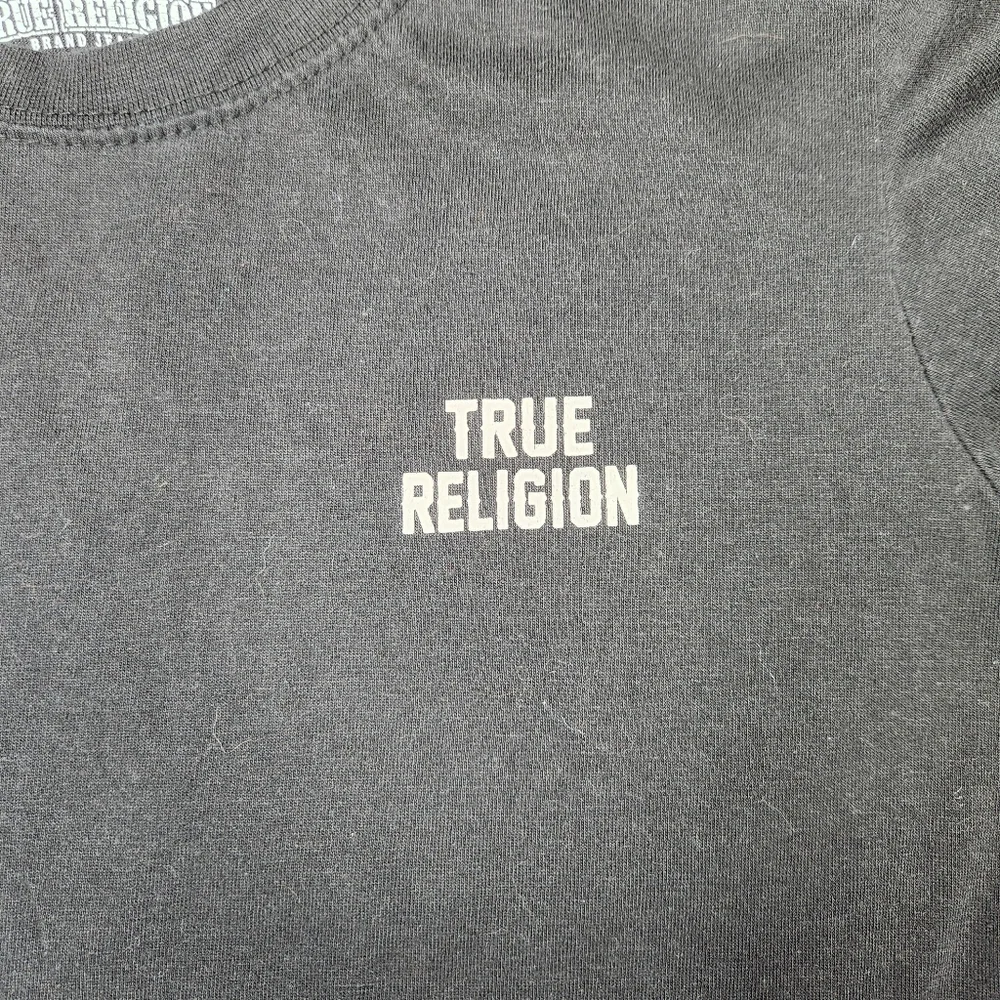 True Religion Black Tee T-Shirt Boys Large Logo